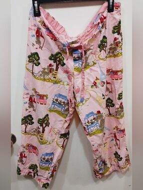 Nick & Nora "Poodles in Paris" themed pajama lPajama Bottoms Pants.